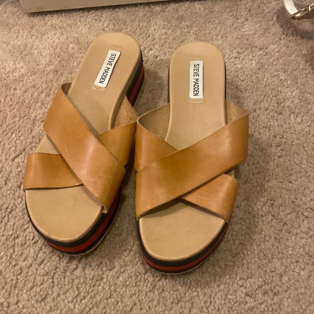 Steve Madden leather slippers.